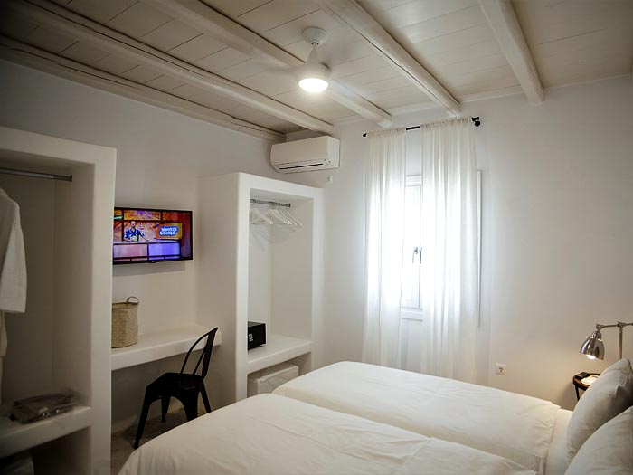 One of the elegant bedrooms of Angelica villa